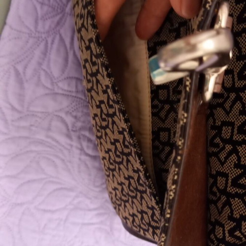 DKNY crossbody bag, beige and brown