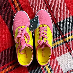 Μοκασίνια παιδικά Lacoste καινούργια 31 νούμερο ροζ κίτρινο