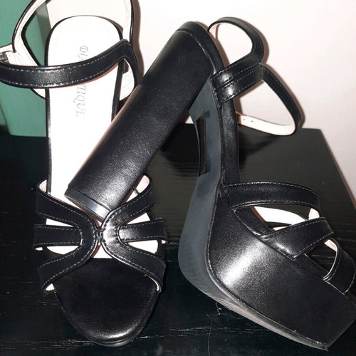 Women's sandals new, size 36, black, 14 cm heel