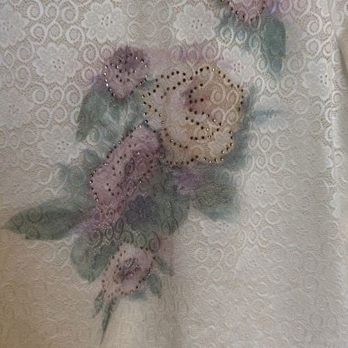 Leonard's women's floral blouse 2XL like new, beige