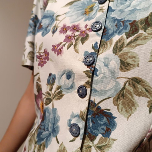 Vintage Floral Blouse & Other Stories M 100% Cotton Like New
