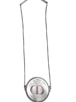 Christian Dior crossbody τσάντα με εφέ καθρέφτη, σε πολύ καλή κατάσταση, ασημί