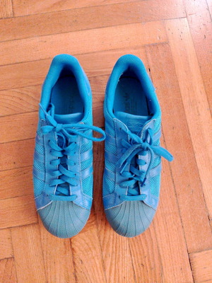 Adidas Superstar blue used, collectible edition, size 43