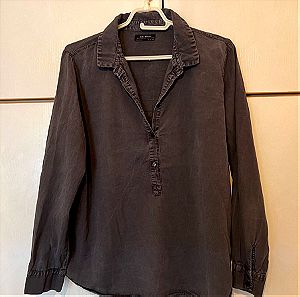 Μπλούζα-πουκάμισο Zara γκρι