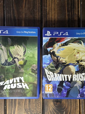 Gravity Rush Remastered and Gravity Rush 2 PS4 games like new, rare collectible set
