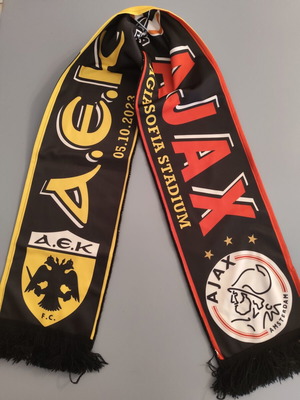 AEK - Ajax UEFA Europa League match scarf 05.10.2023 Agia Sofia