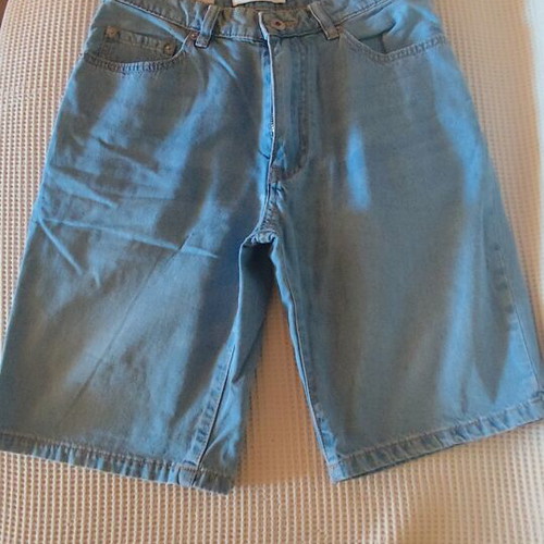 Pull & Bear men's denim shorts straight fit light blue like new