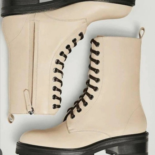 Massimo Dutti ankle boots, size 40, white beige