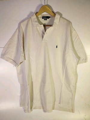 Polo by Ralph Lauren μεταχειρισμένο, μέγεθος XL, άσπρο με ελαττωματικό μανίκι