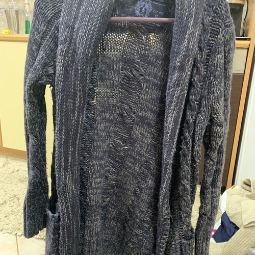 Eds knitted women's cardigan like new, gray and blue, size S