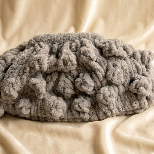 Bubble Bag hand-held handmade grey, made to order 20×30 cm
