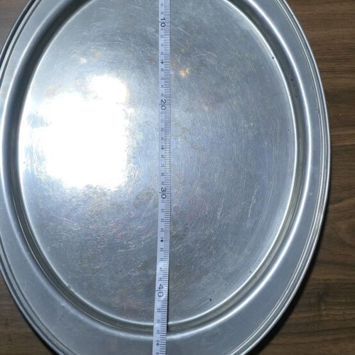 Vintage Silver Plated Oval Serving Tray used
