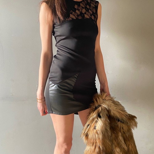 Guess dress black new, cocktail celebrity style