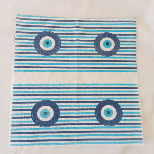 Decoupage Napkins Eye & Stripes 5 Pieces