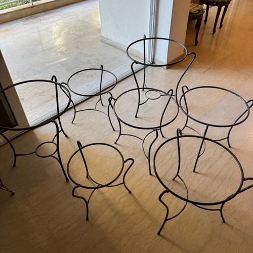 Metal plant pot stands used, various sizes