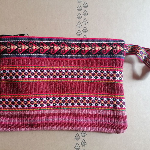 Peruvian woven toiletry bag new, made of sheep wool