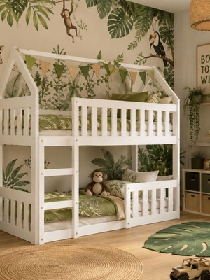 Aurora 175 Montessori bunk bed, white