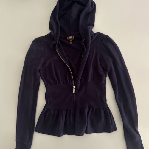 JLO Y2K vintage 2000s hoodie zip like new, purple, size M
