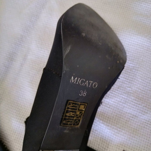 Μπότες Migato γυναικείες μαύρες με στρας μεταχειρισμένες, No 38