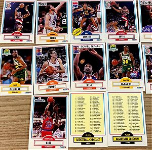 13 μόνες καρτες NBA Fleer 1990 Πακέτο