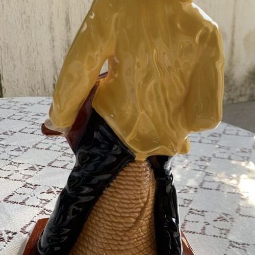 Vintage Fres-O-Lone Ceramic Captain Statue used, 40cm