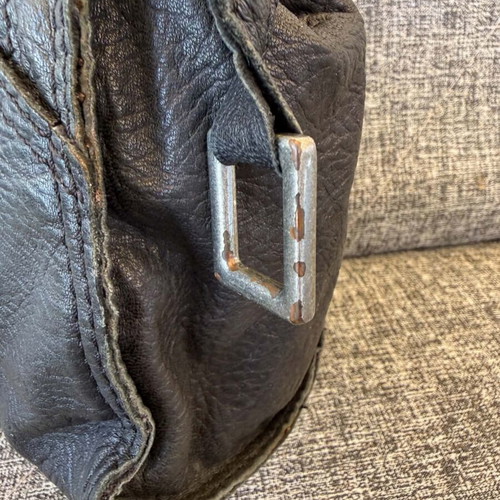 Diesel leather vintage Y2K bag used, black, hand-held