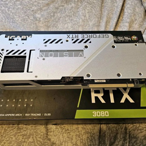 Gigabyte RTX 3080 Vision OC 10GB graphics card, original box, repasted