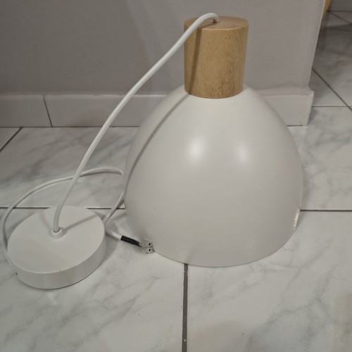 Metal pendant light white E27 like new