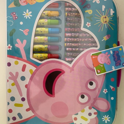 Peppa Pig pencil case new with crayons