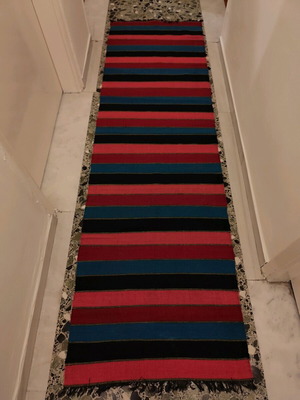 Handmade wool runner 2.20x0.67 like new