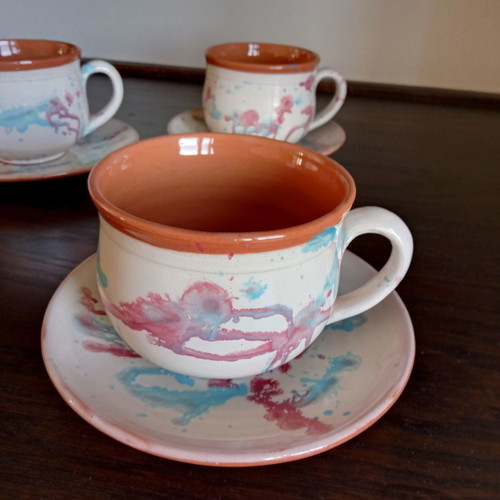 Ceramic traditional cups from Sifnos, new set of 6