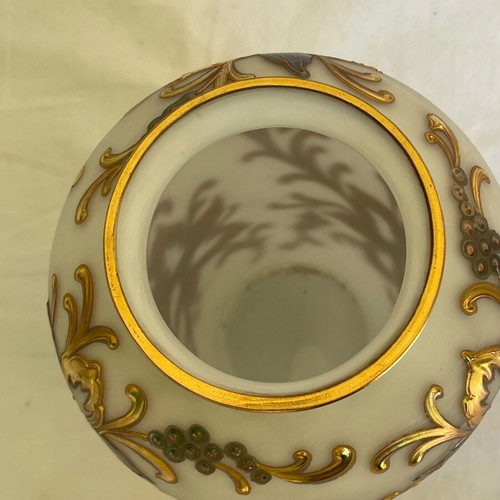 Art Nouveau antique opaline vase