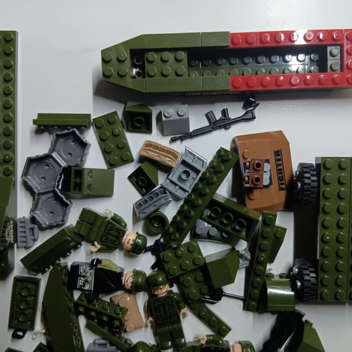 Toy parts for military figures used, assorted pieces