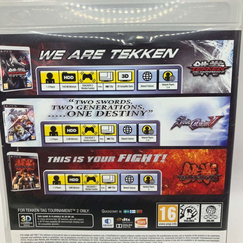 Fighting Edition PS3 games used, Tekken Tag Tournament 2, Soul Calibur V, Tekken 6