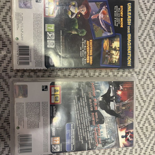 PSP games used, Toy Story, Spider-Man, God of War, Crash of the Titans