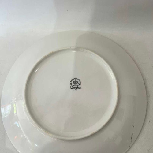 Set of 2 Minoan porcelain plates Candia "Harvest Time" used