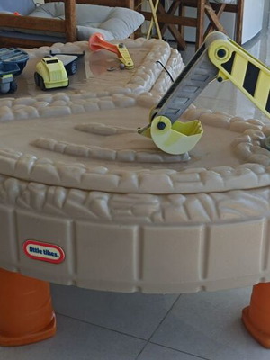 Little Tikes sandbox used with water and sand compartments