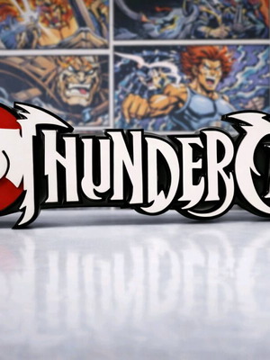 ThunderCats 3D printed logo stand new, retro anime decor