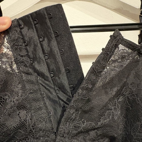 H&M Women's Corset Lace Fitted Size 80B Black New