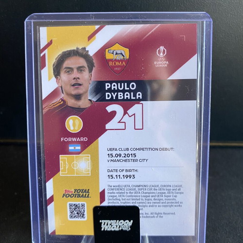Paulo Dybala Road to Istanbul Topps card like new