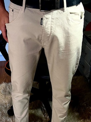 Τζιν Brokers μπεζ μεταχειρισμένο slim fit, μέγεθος 33