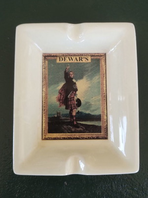 Dewars porcelain ashtrays set of 3, vintage, new