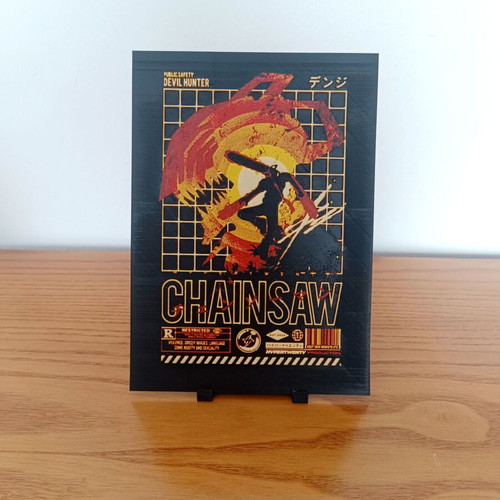 Chainsaw man embossed poster new 20x14cm