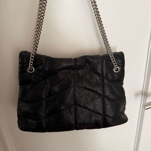 Migato shoulder bag used, black with silver details