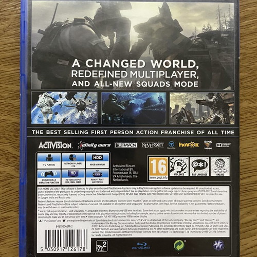 Call of Duty Ghosts PS4 game