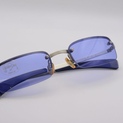 Kipling K533 Vintage Rimless Sunglasses New Blue Silver