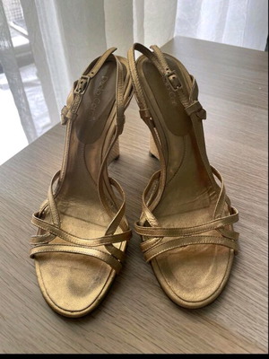 Paolo Corelli sandals used, leather, gold color, size 36