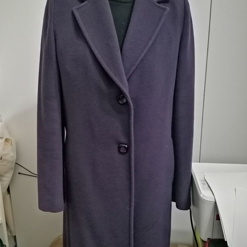Boreale wool coat lined like new, size 44, blue purple