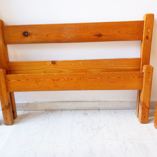 Swedish Wooden Single Bed used, simple design 200x100 cm