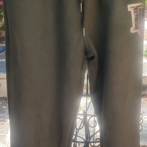 Pants new with elastic, 60% viscose, one size, olive color